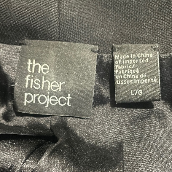 EILEEN FISHER THE FISHER PROJECT NOTCH COLLAR LONG VEST SZ L - Picture 6 of 7